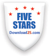 5 stars award from www.download25.com